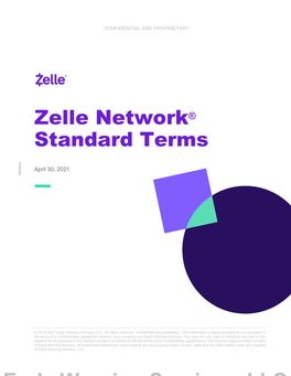 Zelle Network® Standard Terms