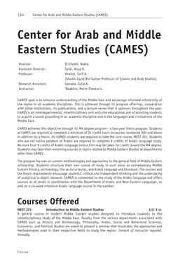 Center for Arab and Middle Eastern Studies (CAMES) Center for Arab and Middle Eastern Studies (CAMES)