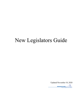 New Legislators Guide