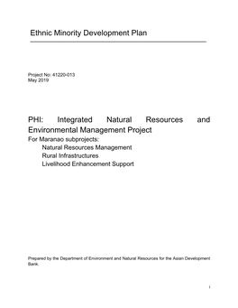 Integrated Natural Resources And