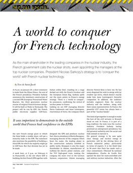 A World to Conquer for French Technology