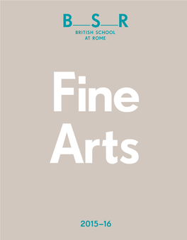 Fine Arts 2015–16