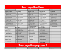 Superleague Hoofdklasse Superleague Overgangsklasse A