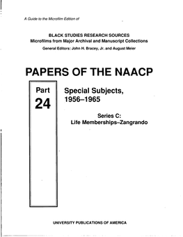 Papers of the Naacp