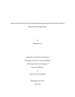 The Correlation Between the SAT College-Readiness Benchmarks and Graduation Rates At