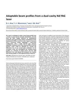 Adaptable Beam Profiles from a Dual-Cavity Nd:YAG Laser