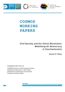 Civil Society and the Velvet Revolution: Mobilizing for Democracy in Czechoslovakia