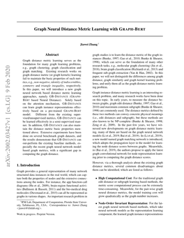 Graph Neural Distance Metric Learning with GRAPH-BERT