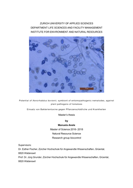 Potential of Xenorhabdus Bovienii, Symbiont of Entomopathogenic Nematodes , Against Plant Pathogens of Tomatoes