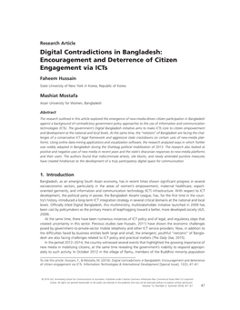 Digital Contradictions in Bangladesh HUSSAIN, MOSTAFA