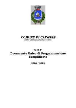 DUP È La Principale Innovazione Introdotta Nel Sistema Di Programmazione Degli Enti Locali