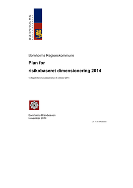 Plan for Risikobaseret Dimensionering Nov 2014