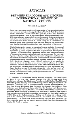 International Review of National Courts