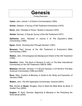 The Book of Genesis (2 Vols.) in the New International Commentary on the Old Testament (1990 & 1995)