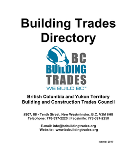 BC Building Trades Directory 2017 Page 2
