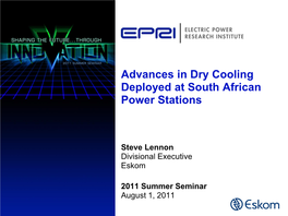 Advances in Dry Cooling Deployed at South African Power Stations