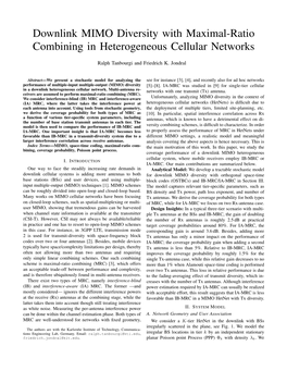 Downlink MIMO Diversity with Maximal-Ratio Combining in Heterogeneous Cellular Networks