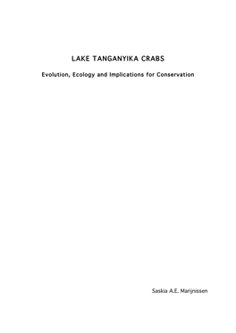 Lake Tanganyika Crabs