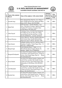 5.2.1A Number of Students Placed