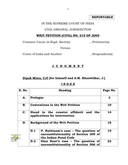 Euthanasia Supreme Court Judgement.Pdf