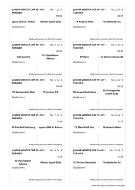 JUNIOR WINTER CUP 19 - U11 No