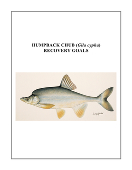 Humpback Chub (Gila Cypha) Recovery Goals 2002