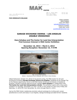 Garage Exchange Vienna – Los Angeles Double Crossings