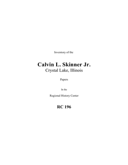 Calvin L. Skinner Jr