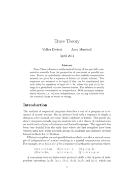 Trace Theory