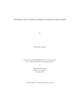 Maximal and Convex Layers of Random Point Sets