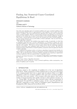 Finding Any Nontrivial Coarse Correlated Equilibrium Is Hard