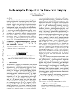 Pantomorphic Perspective for Immersive Imagery