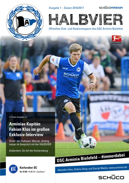 HALBVIER Offizielles Club- Und Stadionmagazin Des DSC Arminia Bielefeld