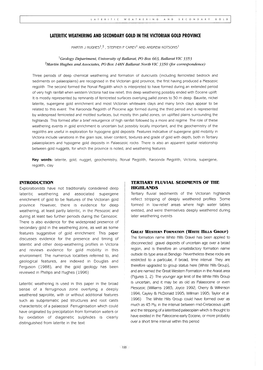 Lateritic Weathering and Secondary Gold in the Victorian Gold Province