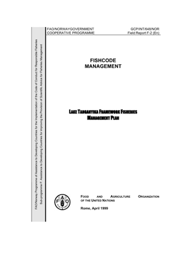 Lake Tanganyika Framework Fisheries Management Plan