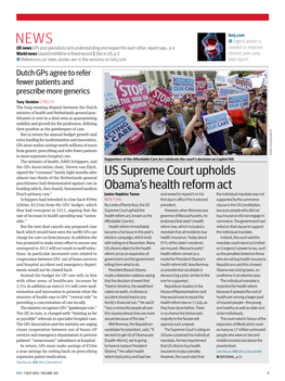 US Supreme Court Upholds Obama's Health Reform