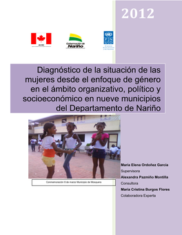 PRODUCTO 1:Diagnostico De La Situación De Las Mujeres Desde El Enfoque De Género En El Ámbito Organizativo, Político Y Socio