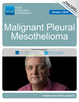 Malignant Pleural Mesothelioma