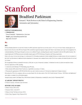 Bradford Parkinson Edward C