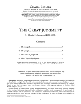 Great Judgment