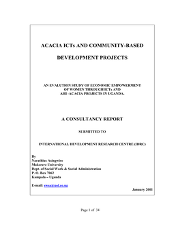 ACACIA Icts and COMMUNITY-BASED