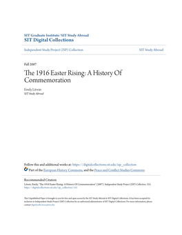 The 1916 Easter Rising: a History of Commemoration