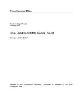 Jharkhand State Roads Project (Draft