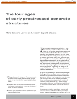 The Four Ages of Early Prestressed Concrete Structures