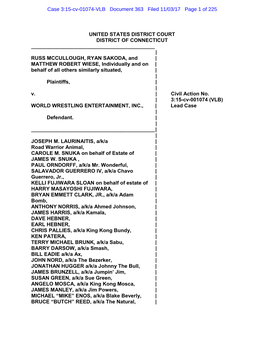 Case 3:15-Cv-01074-VLB Document 363 Filed 11/03/17 Page 1 of 225