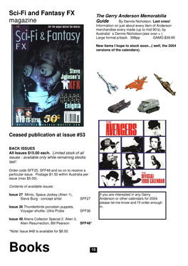 Gerry Anderson Memorabilia Magazine Guide by Dennis Nicholson