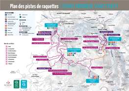 Plan Des Pistes De Raquettes/ ESPACE NORDIQUE SANCY OUEST