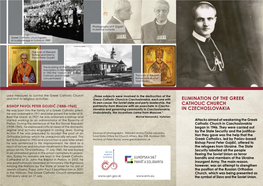 Elimination of the Greek Catholic Church In