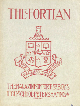 ITIEIIACAM•OFFORTYBOYS HIGH-SCHOOL Juift,Frstlatill\FSW FORTIAN 6He Yagazine of the Bops' High School, Fort Street