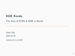 The Story of FOSS & KDE in Kerala